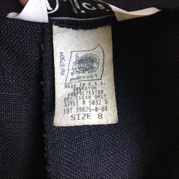 VINTAGE Mom Shorts Ultra High Waist Woven Navy Blue 80s 90s Retro Golf Size 8 - Picture 10 of 11